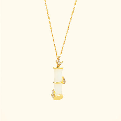 Gold Plated Bamboo Essence Pendant