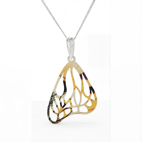 Golden Mirage Abstract Pendant & Earring Set (925 Sterling Silver)