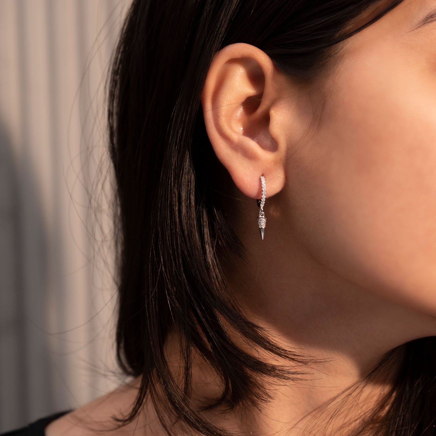 Silver Glamour Silver Hoops Earrings