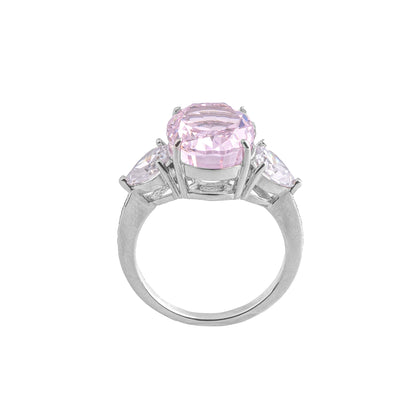 'Ice Pink' Silver Ring