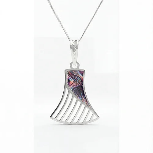 Aurora Wave Statement Pendant & Earring Set (925 Sterling Silver)