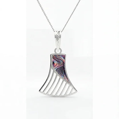 Aurora Wave Statement Pendant & Earring Set (925 Sterling Silver)