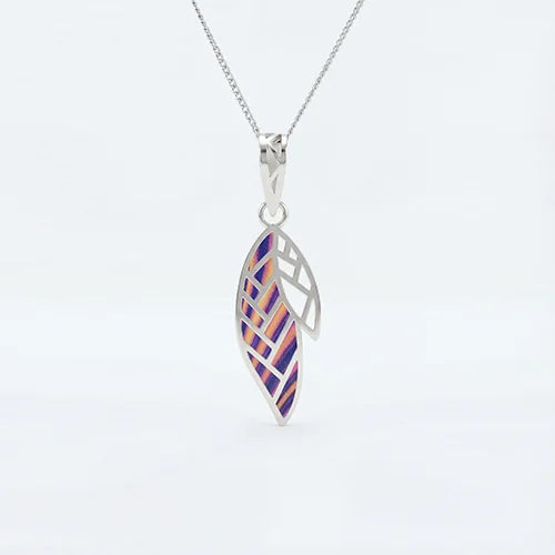 Aurora Leaf Sterling Silver Pendant Necklace (925 Sterling Silver) Silvish