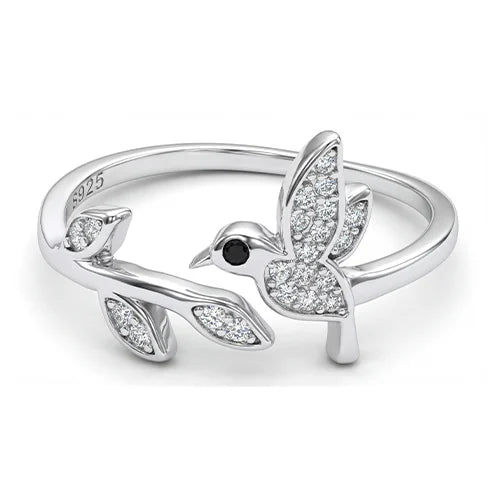925 Sterling Silver Lucky Birdie Ring Silvish