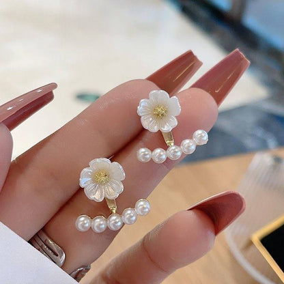 Simple Gold Color Pearl Stud Earrings Yiwu Baochai E-Commerce Firm