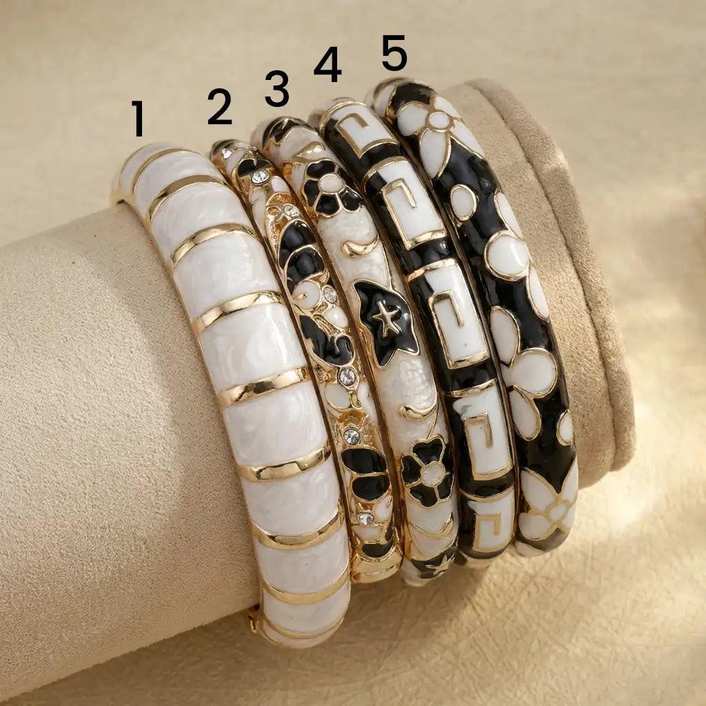 Curated Enamel Bangle Sets (openable)
