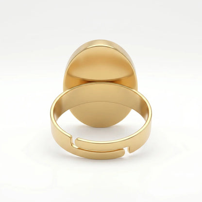Gold Ring with Watch face & Black Dial Hunan Haoyi