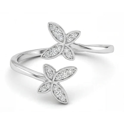 925 Sterling Silver Butterfly Dream Ring Silvish