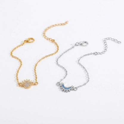 Celestial Sun & Moon 925 Sterling Silver Bracelet