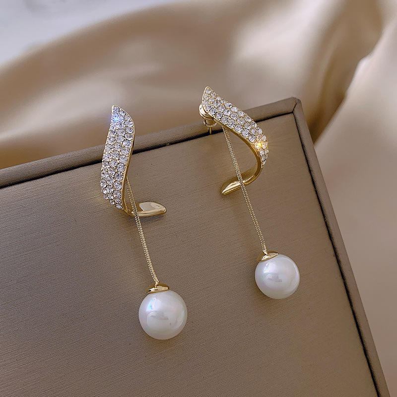 Exquisite Crystal Long Tassel Drop Earrings Yiwu Zhuchai E-Commerce Firm