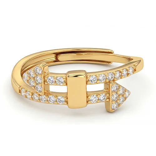 925 Sterling Silver The Gold Link Ring Silvish