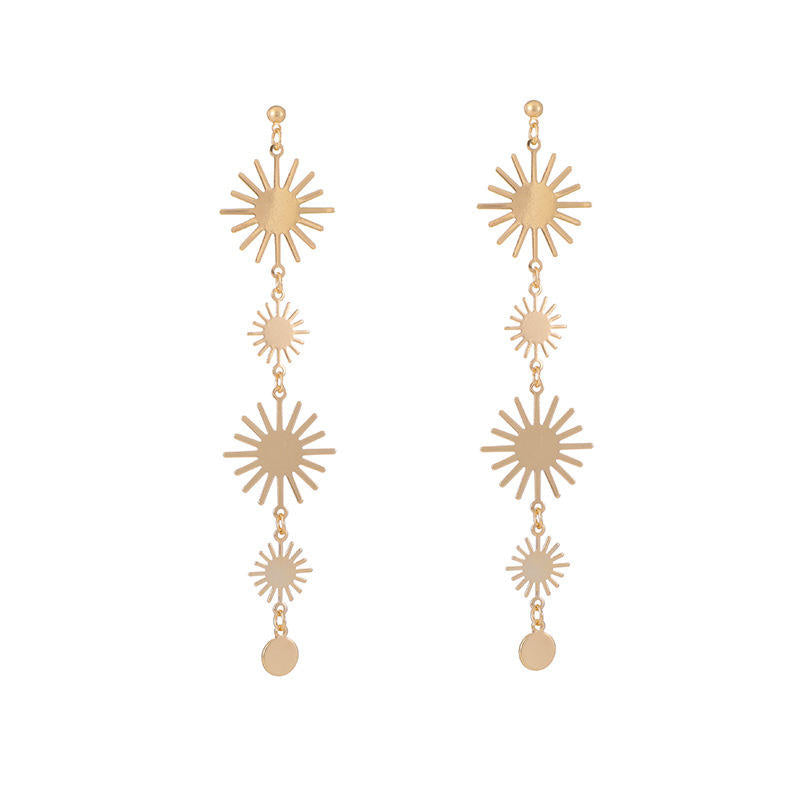 Gold Celestial Charm Earrings with Star & Moon Drops Hunan Haoyi Gift Co., Ltd.