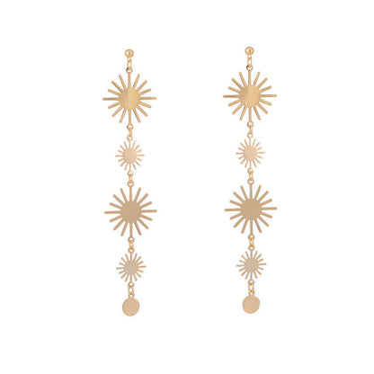 Gold Celestial Charm Earrings with Star & Moon Drops Hunan Haoyi Gift Co., Ltd.