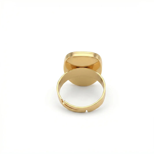Gold Ring with Watch face & Black Dial Hunan Haoyi