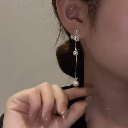 Butterfly Pearl Drop Earrings Hunan Haoyi Gift Co., Ltd.