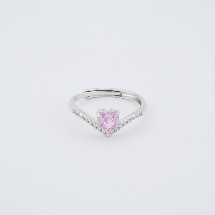 Silver Pink Passion Ring