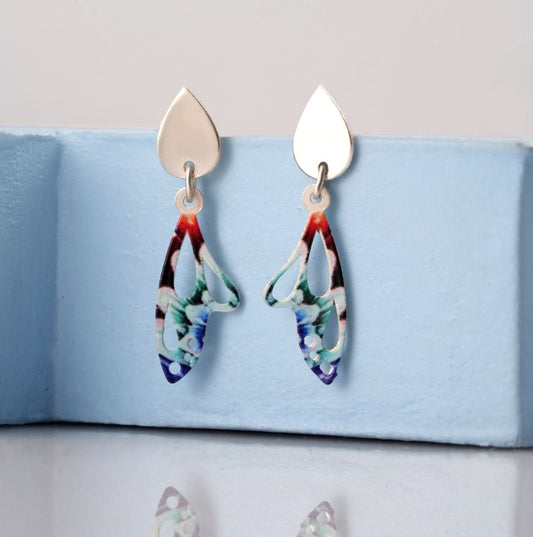 Silver Floral Breeze Earrings