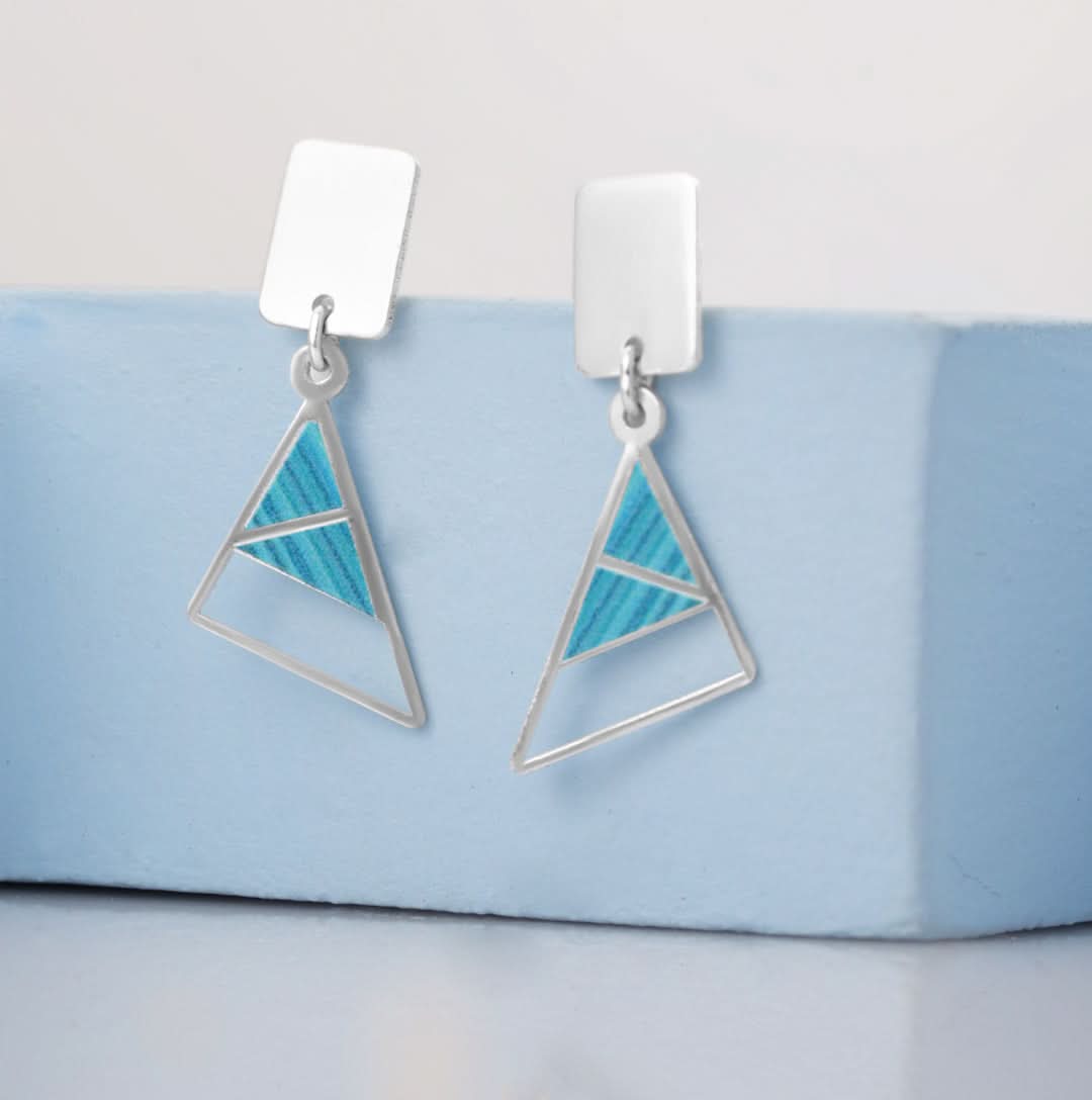 Silver Midnight Sapphire Earrings