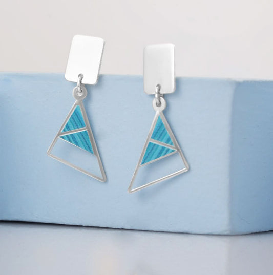 Silver Midnight Sapphire Earrings