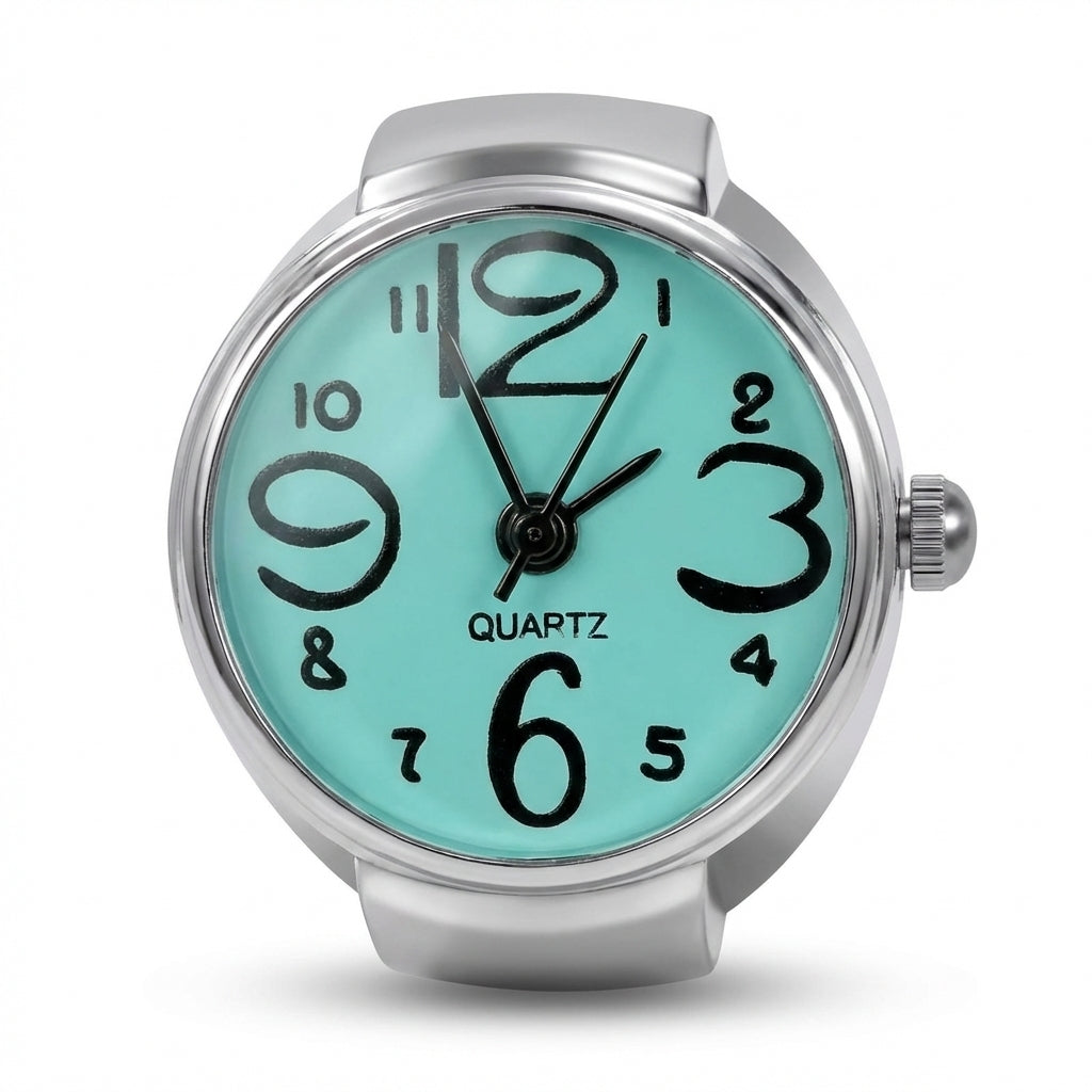 Blue Mist Ring Watch Silvish