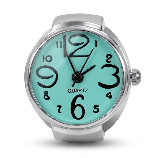 Blue Mist Ring Watch Silvish