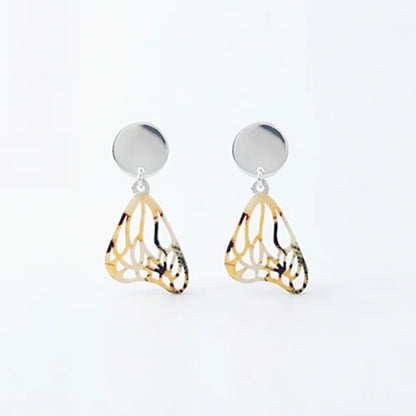 Golden Mirage Abstract Pendant & Earring Set (925 Sterling Silver)