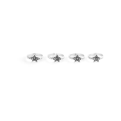 Silvish 'Floral Star Shaped' Toe Rings