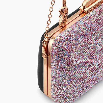 Imperial Iris Clutch – Luxury Crystal Evening Handbag