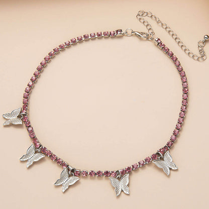 Crystal Butterfly Charm Anklet Yiwu Baochai E-Commerce Firm