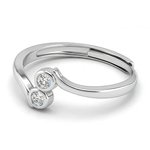 925 Sterling Silver Celeste Duo Ring Silvish