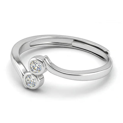 925 Sterling Silver Celeste Duo Ring Silvish