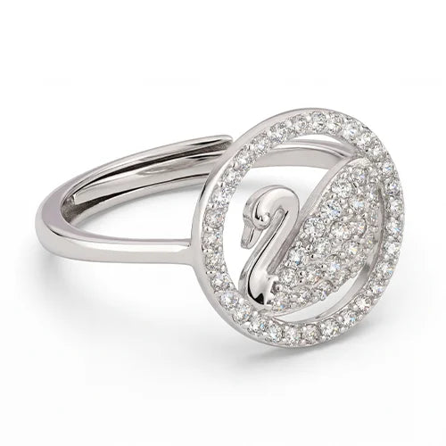 925 Silver Celestial Swan Ring Silvish