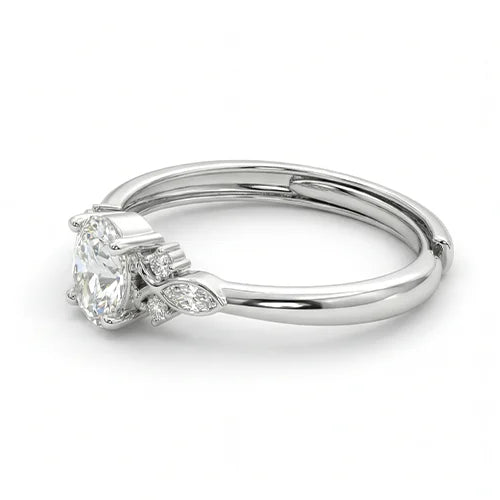 Eternal Grace Oval Solitaire Ring (925 Sterling Silver) Silvish