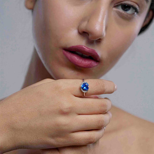 Silver Symphony Heart Ring