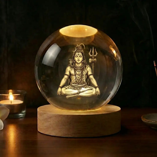 Lord Shiva 3D Crystal Ball Lamp