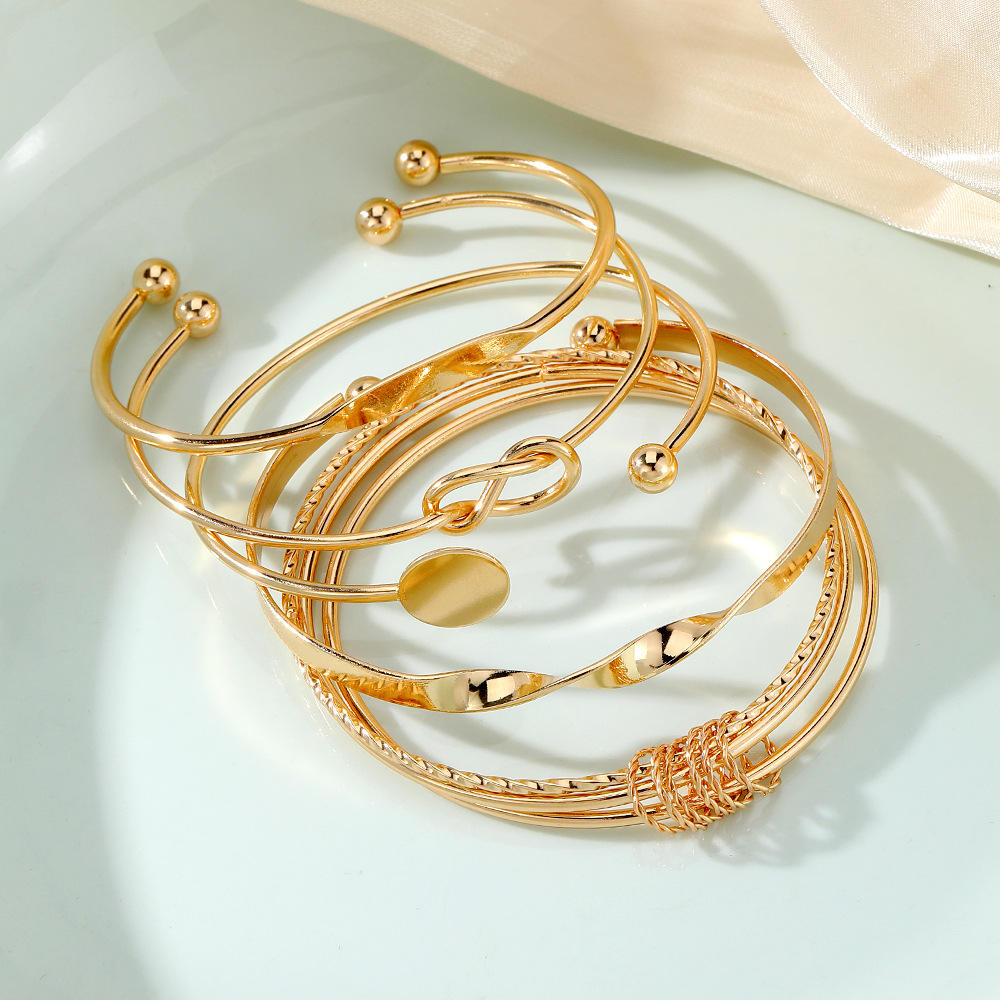 Gold Open Cuff Bangle Set Yiwu Baochai E-Commerce Firm