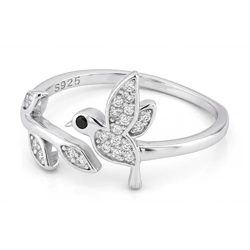 925 Sterling Silver Lucky Birdie Ring Silvish