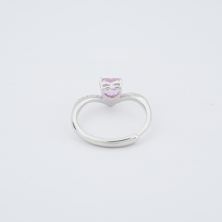 Silver Pink Passion Ring