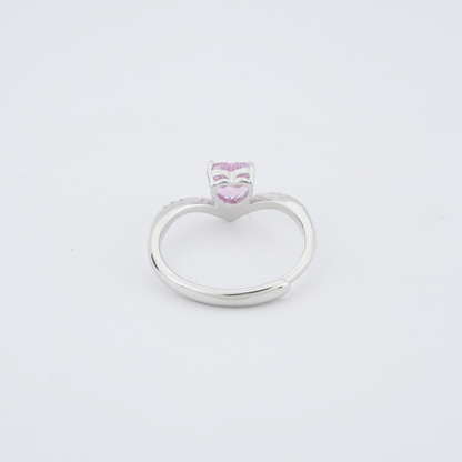 Silver Pink Passion Ring