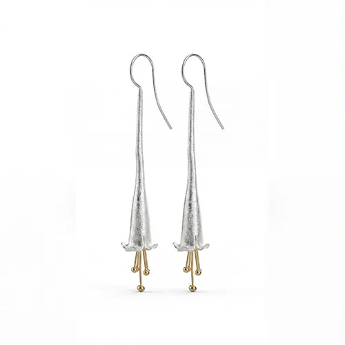 The Lilly of the Valley Stardust Drops (925 Sterling Silver) Silvish
