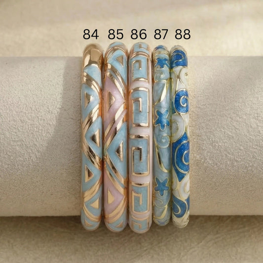 Mediterranean Enamel Bangle Silvish