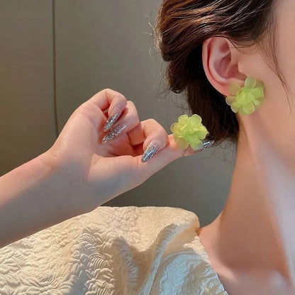 Acrylic Flower Petal Earrings Yiwu Baochai E-Commerce Firm
