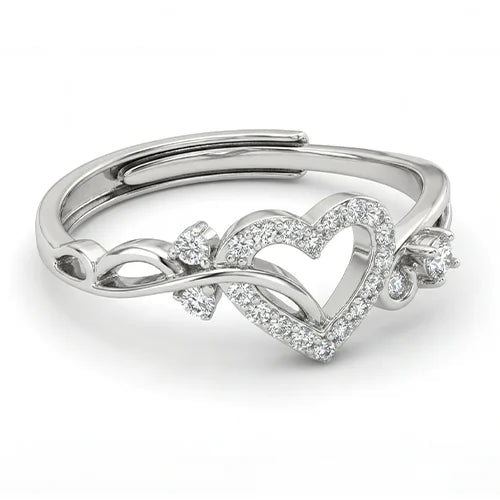925 Sterling Silver Forever Heart Ring