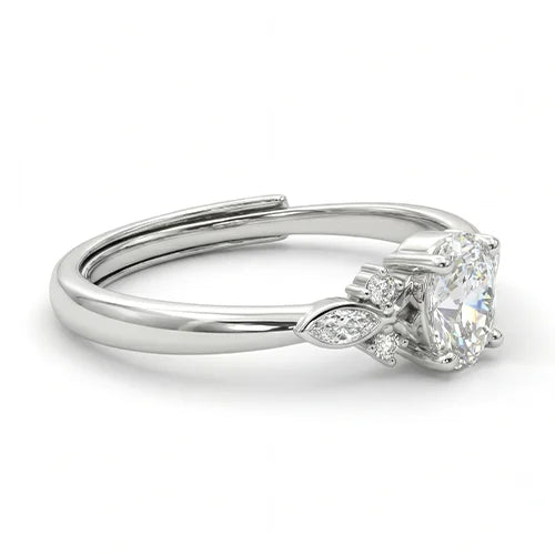 Eternal Grace Oval Solitaire Ring (925 Sterling Silver) Silvish