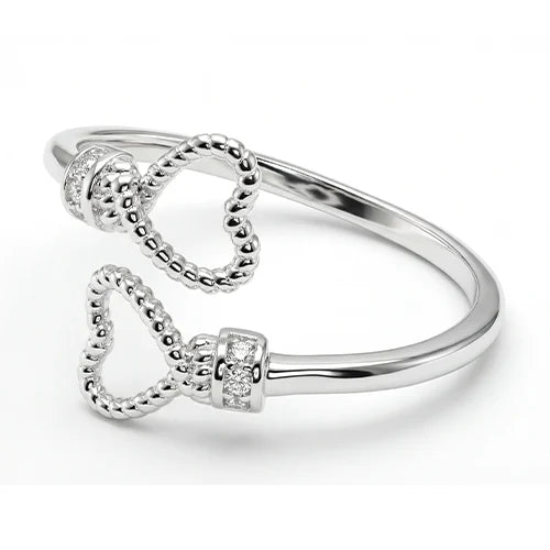 925 Sterling Silver Braided Love Ring