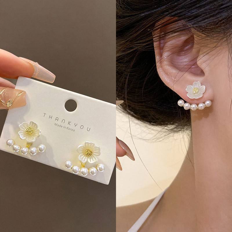 Simple Gold Color Pearl Stud Earrings Yiwu Baochai E-Commerce Firm