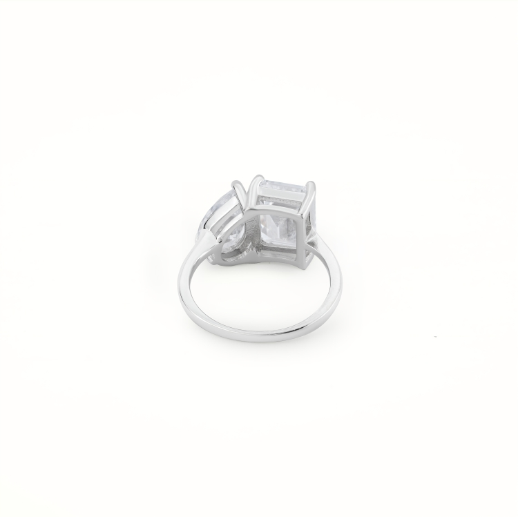 Silver Toi et Moi ring