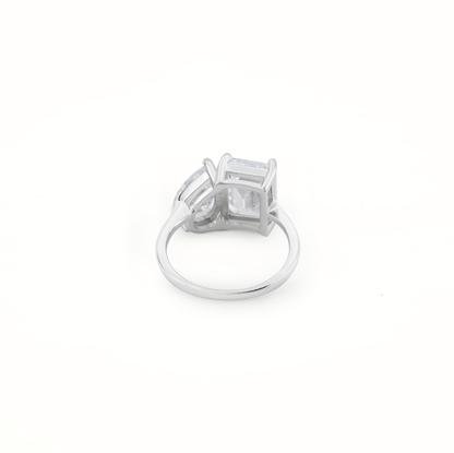 Silver Toi et Moi ring