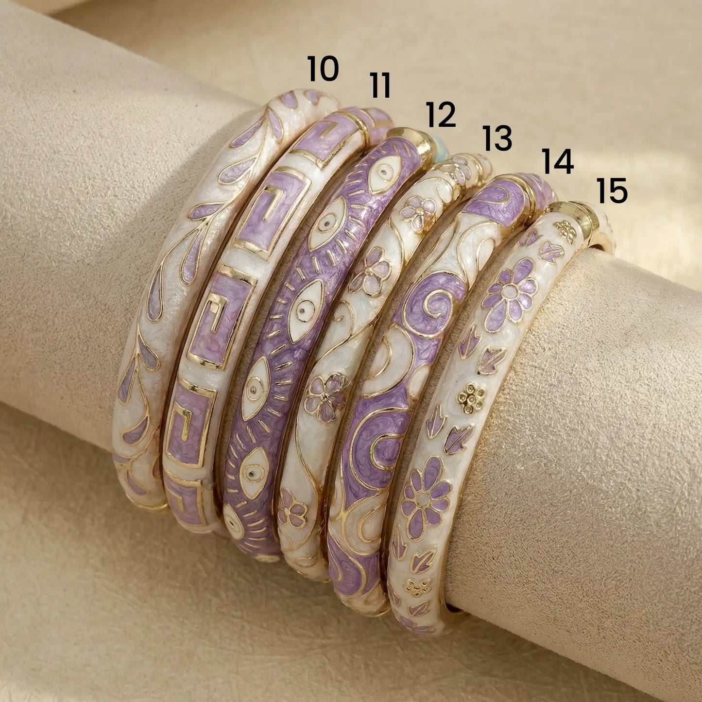 Curated Enamel Bangle Sets (openable)