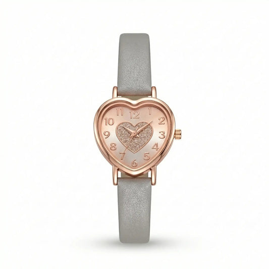 Heart Dial Women’s Wrist Watch Silvish